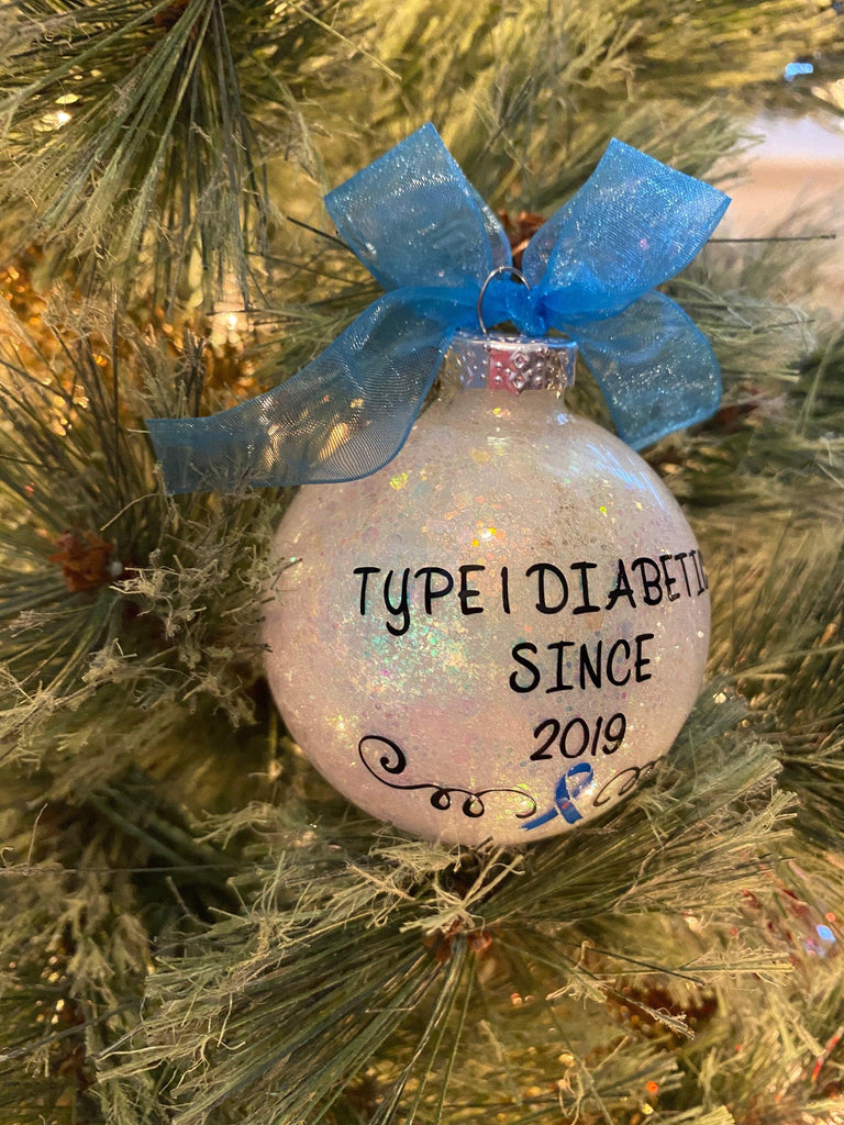 Diabetes Ornament, Type 1 Diabetes Ornament, Personalized Ornament, Type 1 Warrior Ornaments, Blue Ornaments, Awareness Ornaments, Type One - The Useless Pancreas