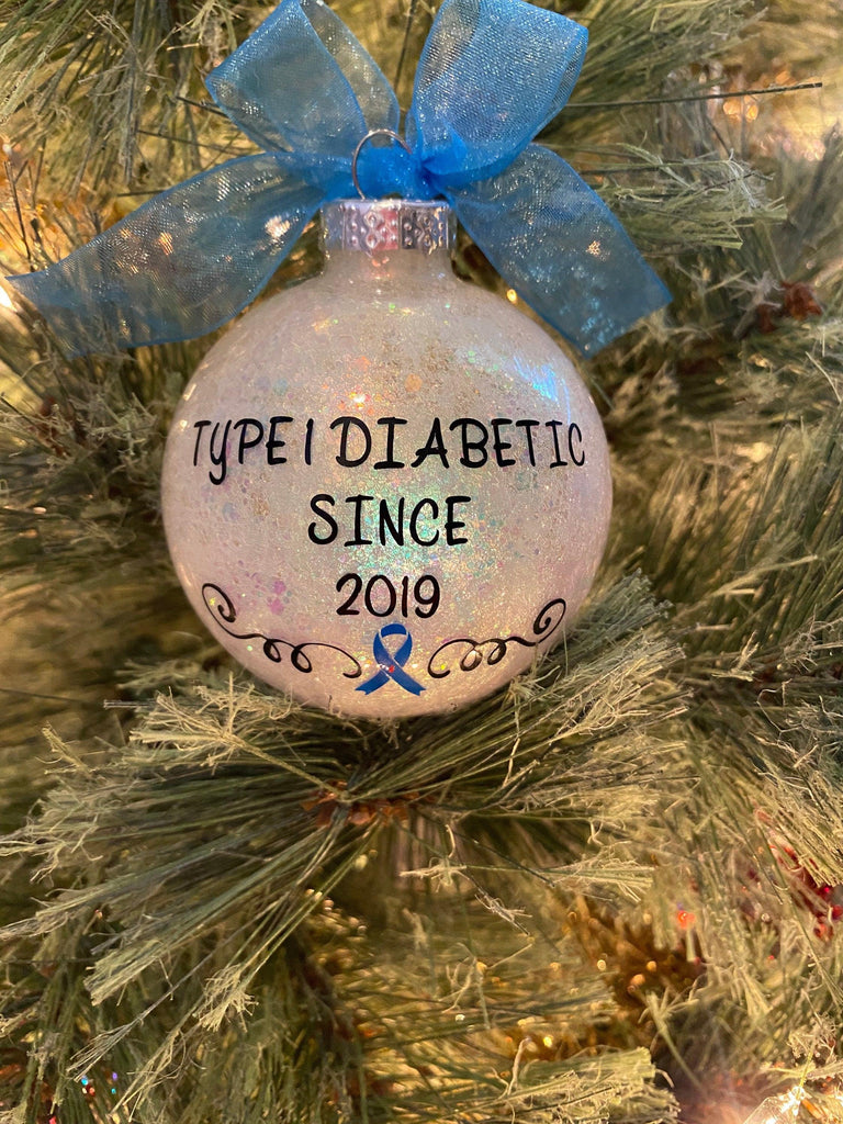 Diabetes Ornament, Type 1 Diabetes Ornament, Personalized Ornament, Type 1 Warrior Ornaments, Blue Ornaments, Awareness Ornaments, Type One - The Useless Pancreas