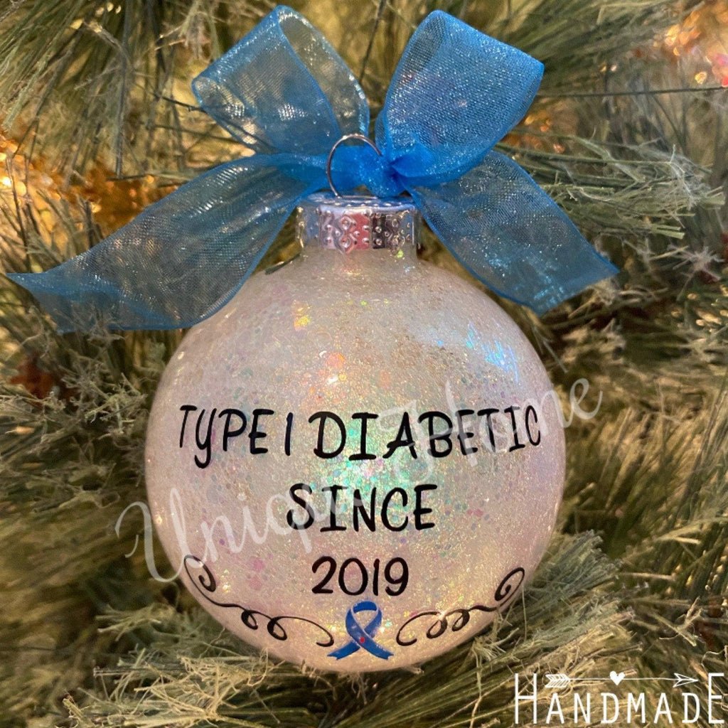 Diabetes Ornament, Type 1 Diabetes Ornament, Personalized Ornament, Type 1 Warrior Ornaments, Blue Ornaments, Awareness Ornaments, Type One - The Useless Pancreas