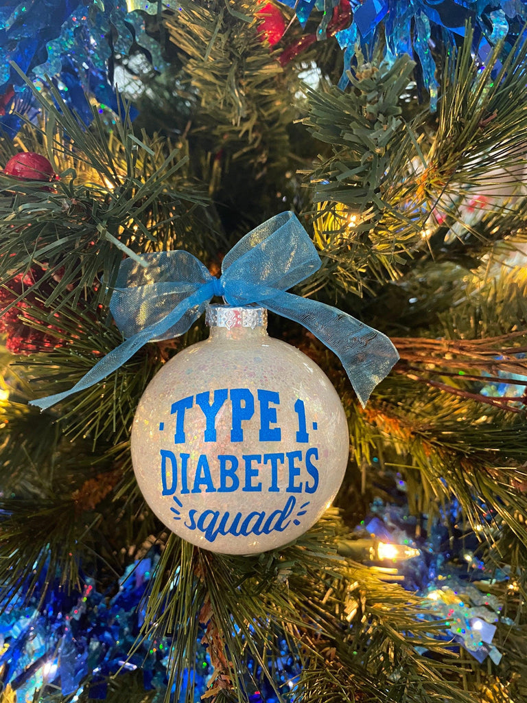 Diabetes Ornament, Type 1 Diabetes Ornament, Awareness Ornament, Type 1 Diabetes Squad Ornaments, White Ornaments, Autoimmune, T1D Gifts - The Useless Pancreas