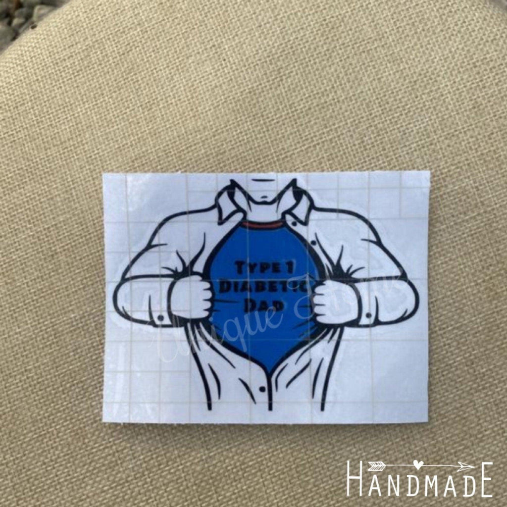 Diabetes Decal, Type 1 Diabetic Dad Decal, Type 1 Diabetes, Super Dad Sticker, Diabetes, Man Diabetes Stickers, Truck Decals, Autoimmune - The Useless Pancreas