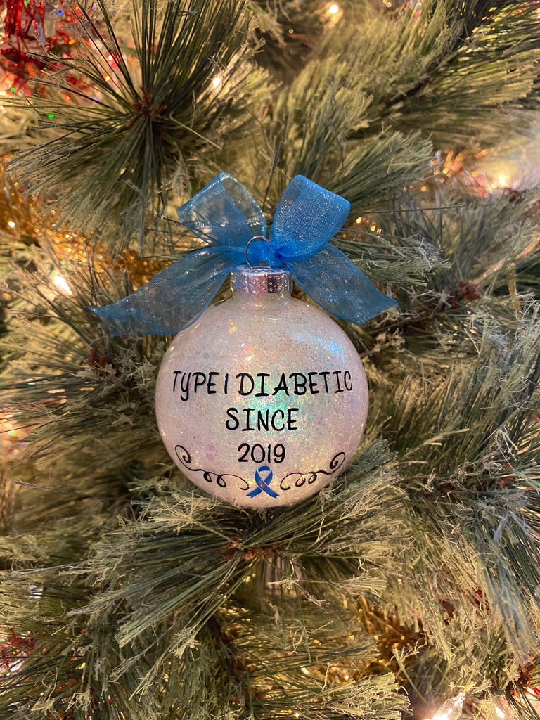 Diabetes Ornament, Type 1 Diabetes Ornament, Personalized Ornament, Type 1 Warrior Ornaments, Blue Ornaments, Awareness Ornaments, Type One - The Useless Pancreas