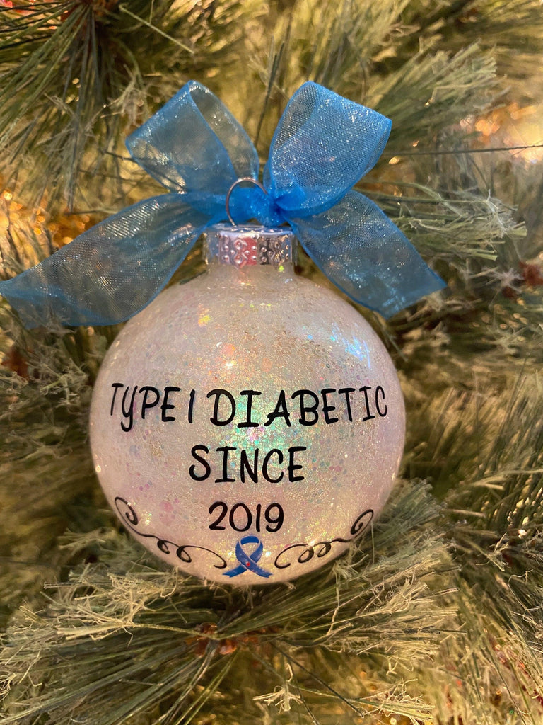 Diabetes Ornament, Type 1 Diabetes Ornament, Personalized Ornament, Type 1 Warrior Ornaments, Blue Ornaments, Awareness Ornaments, Type One - The Useless Pancreas