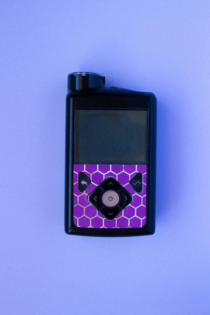 Purple Honeycomb Medtronic 670G / 770G Pump Decal Sticker - The Useless Pancreas