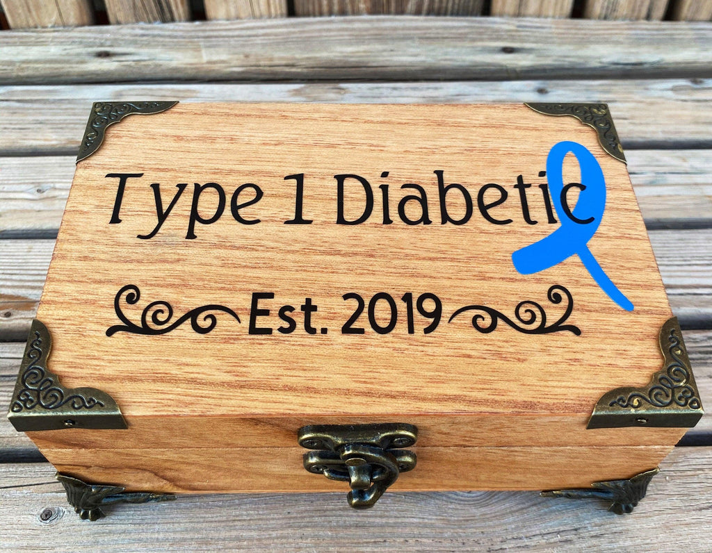 Diabetes Keepsake Box, LARGE Diabetes Jewelry Box, Personalized Box, Unique Diabetes Gifts Type 1 Diabetes, Diabetes Storage Box, Type 1 - The Useless Pancreas