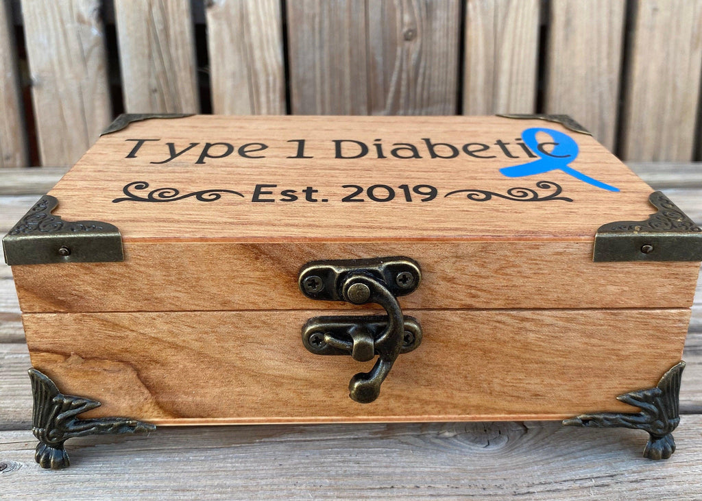Diabetes Keepsake Box, LARGE Diabetes Jewelry Box, Personalized Box, Unique Diabetes Gifts Type 1 Diabetes, Diabetes Storage Box, Type 1 - The Useless Pancreas
