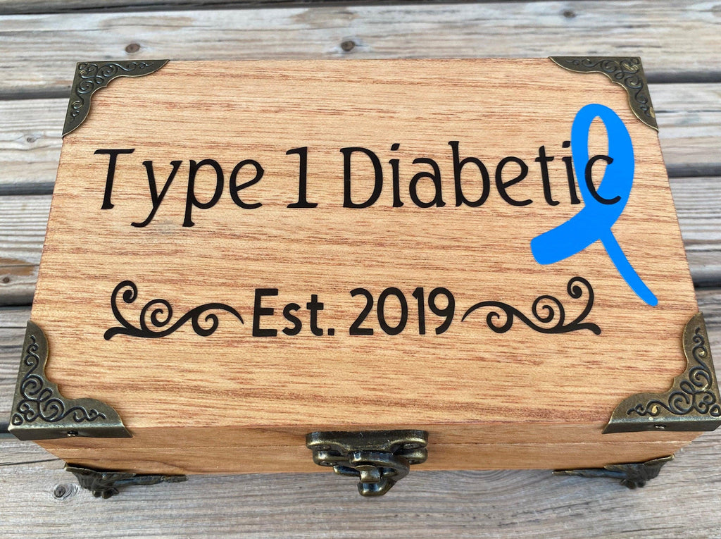 Diabetes Keepsake Box, LARGE Diabetes Jewelry Box, Personalized Box, Unique Diabetes Gifts Type 1 Diabetes, Diabetes Storage Box, Type 1 - The Useless Pancreas