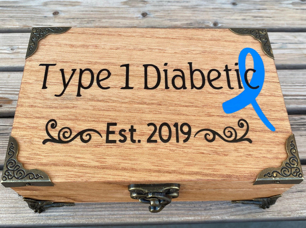Diabetes Keepsake Box, LARGE Diabetes Jewelry Box, Personalized Box, Unique Diabetes Gifts Type 1 Diabetes, Diabetes Storage Box, Type 1 - The Useless Pancreas