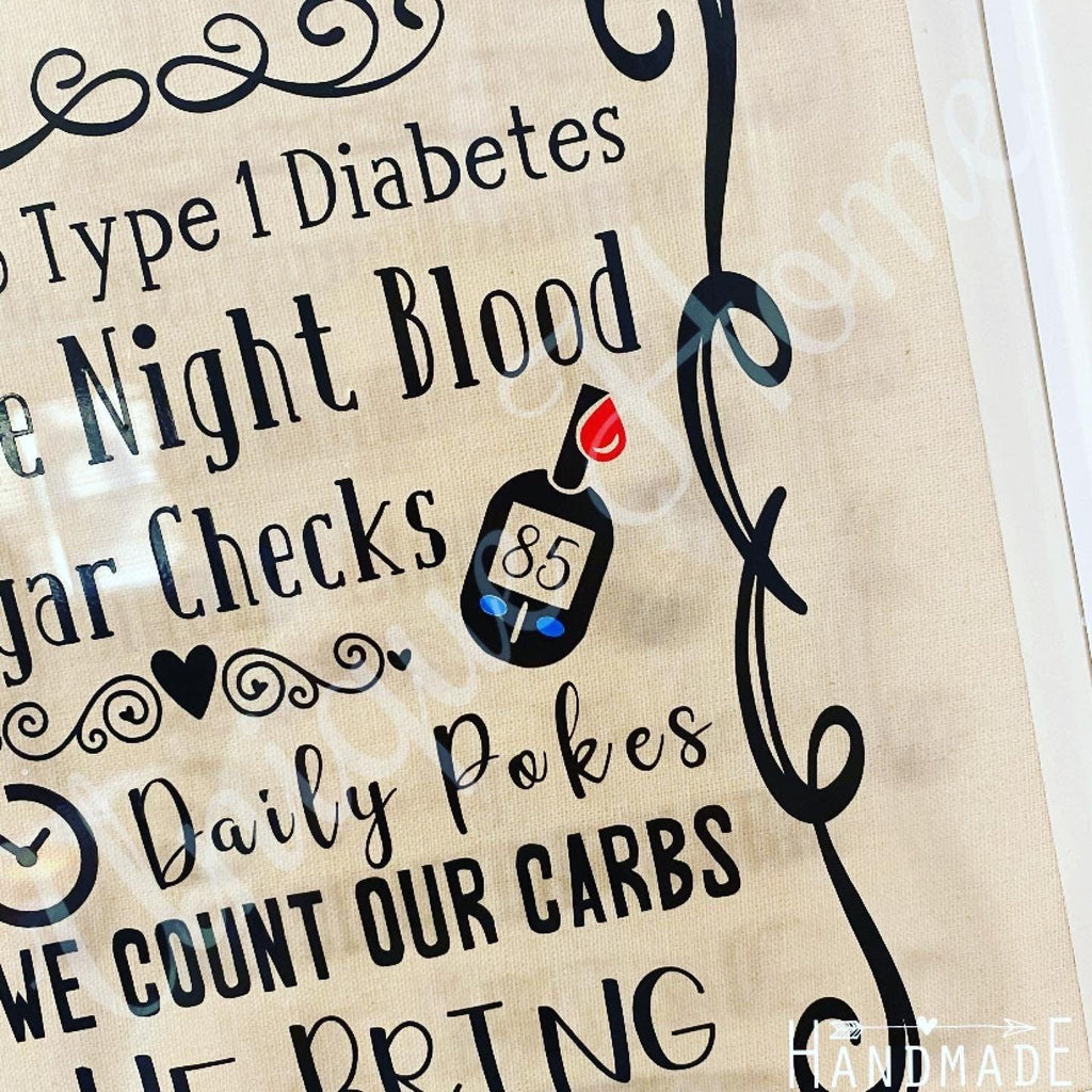 Diabetes Shadow Box, Type 1 Diabetes Gift, Shadow Boxes, In This House Shadow Box, Type One Awareness Sign, Diabetes Decor, T1D Warrior, T1D - The Useless Pancreas