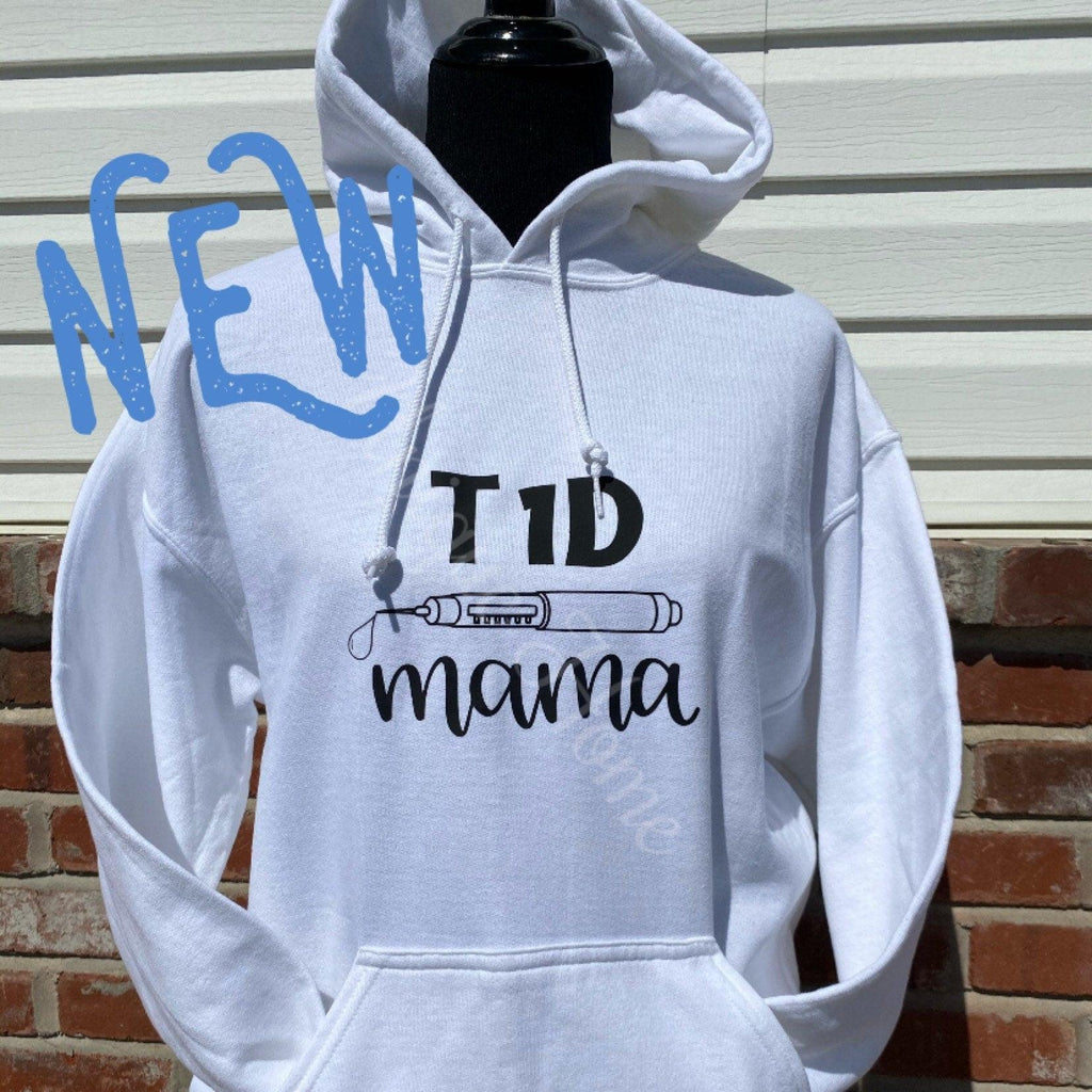 T1D Mama Hoodie, Type 1 Mama, T1D Mama, Type 1 Diabetes Mom, Type 1 Diabetes Awareness, Insulin Hoodie, Mom Hoodie, Insulin Pen, Warrior Mom - The Useless Pancreas