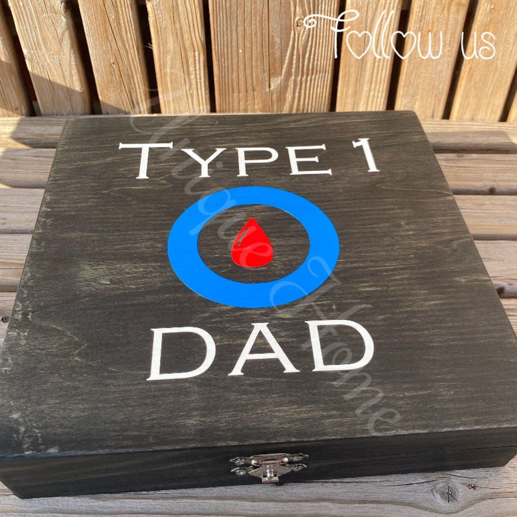 Type 1 Dad Cigar Box, Type 1 Dad Jewelry Box, Keepsake Box, Memory Box, Gift for Dad, Type 1 Diabetic Dad Gift, Awareness Gift, Diabetes Kee - The Useless Pancreas