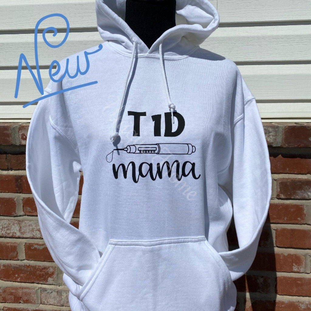 T1D Mama Hoodie, Type 1 Mama, T1D Mama, Type 1 Diabetes Mom, Type 1 Diabetes Awareness, Insulin Hoodie, Mom Hoodie, Insulin Pen, Warrior Mom - The Useless Pancreas