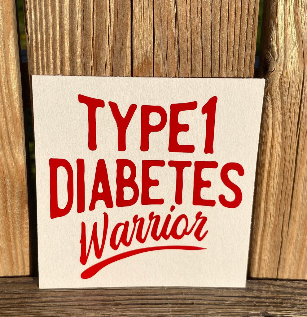 Type 1 Diabetes Warrior Decal, Vinyl Decal Diabetes Awareness, Laptop Decal, T1D, Type 1 Car Decal, Diabetic Families, Warrior Decal, Dia - The Useless Pancreas