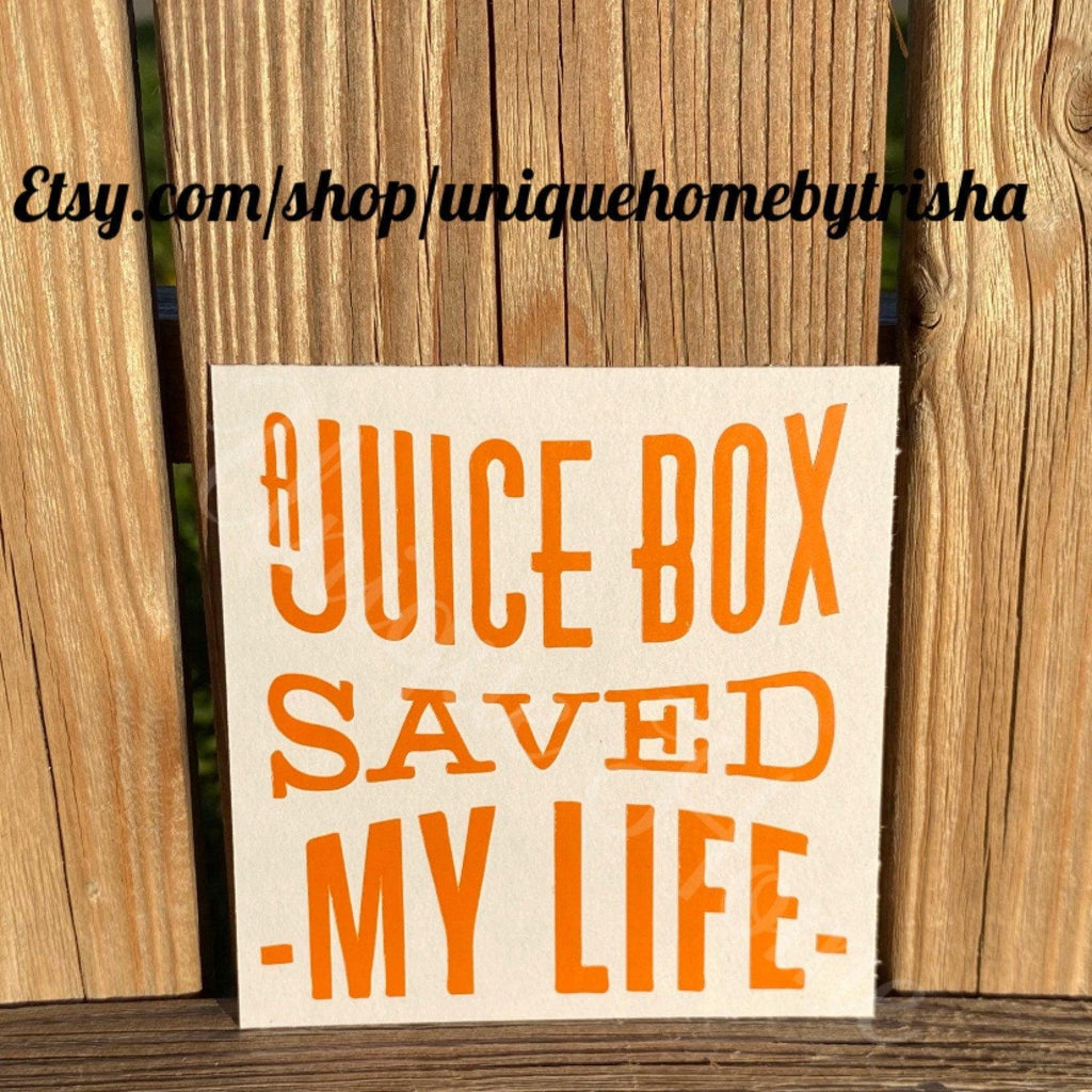 Diabetes Decal, A Juice Box Saved My Life decal, Diabetes Sticker, Type 1 Diabetes, T1D, Type 1 Warrior, Juvenile Diabetes, T1D Mom, Diavers - The Useless Pancreas