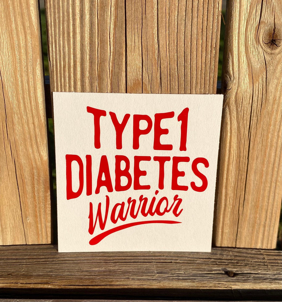 Type 1 Diabetes Warrior Decal, Vinyl Decal Diabetes Awareness, Laptop Decal, T1D, Type 1 Car Decal, Diabetic Families, Warrior Decal, Dia - The Useless Pancreas