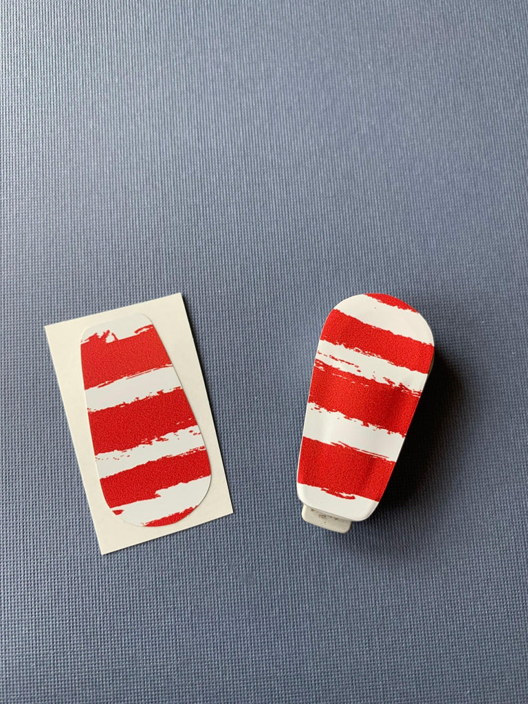 Red Stripes Dexcom G6 Decal - The Useless Pancreas