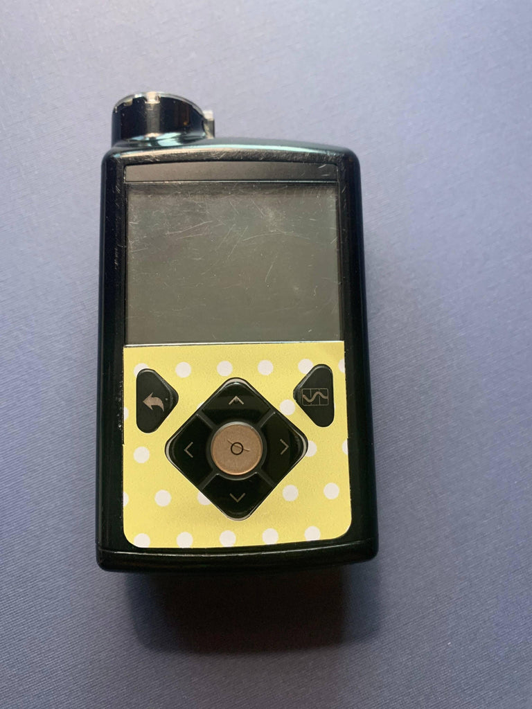 Yellow Polka Dot 670G / 770G Pump Decal Sticker - The Useless Pancreas