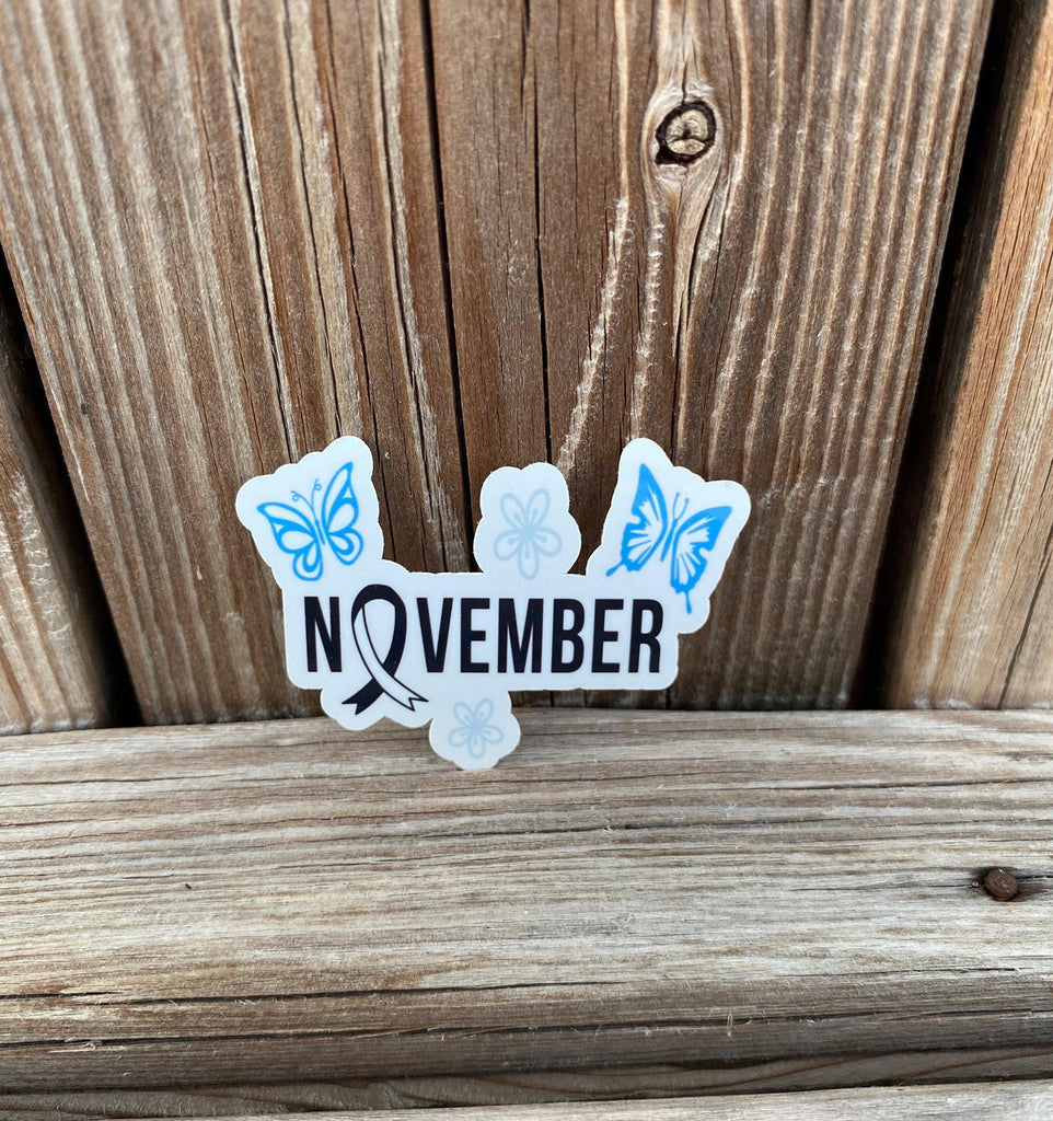 Type 1 Diabetes Awareness Month, Stickers, November Sticker, Butterfly Stickers, Blue Awareness Ribbon Sticker, Diaversary Sticker, T1D Warr - The Useless Pancreas