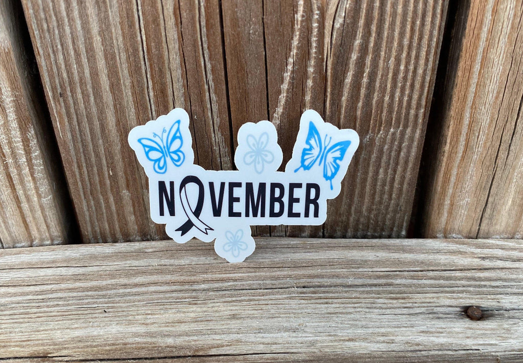 Type 1 Diabetes Awareness Month, Stickers, November Sticker, Butterfly Stickers, Blue Awareness Ribbon Sticker, Diaversary Sticker, T1D Warr - The Useless Pancreas