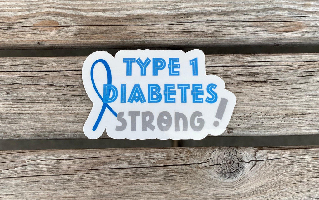Type 1 Diabetes Strong Sticker, T1D Awareness Sticker, Warrior Sticker, T1D Awareness Ribbon Sticker, Planner Stickers, Journal, Diaversary - The Useless Pancreas