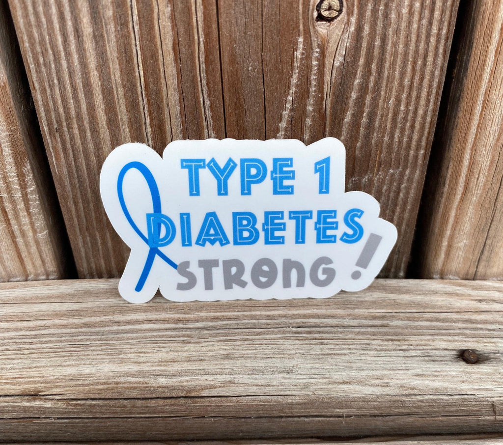 Type 1 Diabetes Strong Sticker, T1D Awareness Sticker, Warrior Sticker, T1D Awareness Ribbon Sticker, Planner Stickers, Journal, Diaversary - The Useless Pancreas