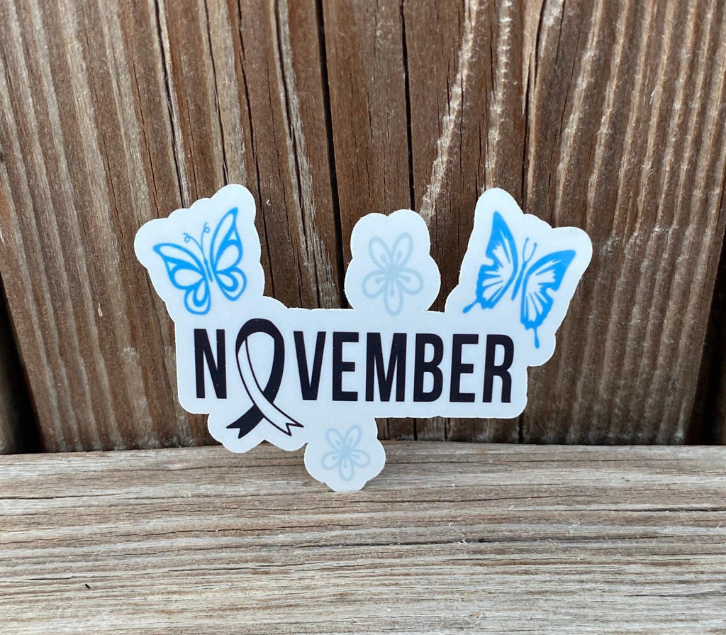 Type 1 Diabetes Awareness Month, Stickers, November Sticker, Butterfly Stickers, Blue Awareness Ribbon Sticker, Diaversary Sticker, T1D Warr - The Useless Pancreas