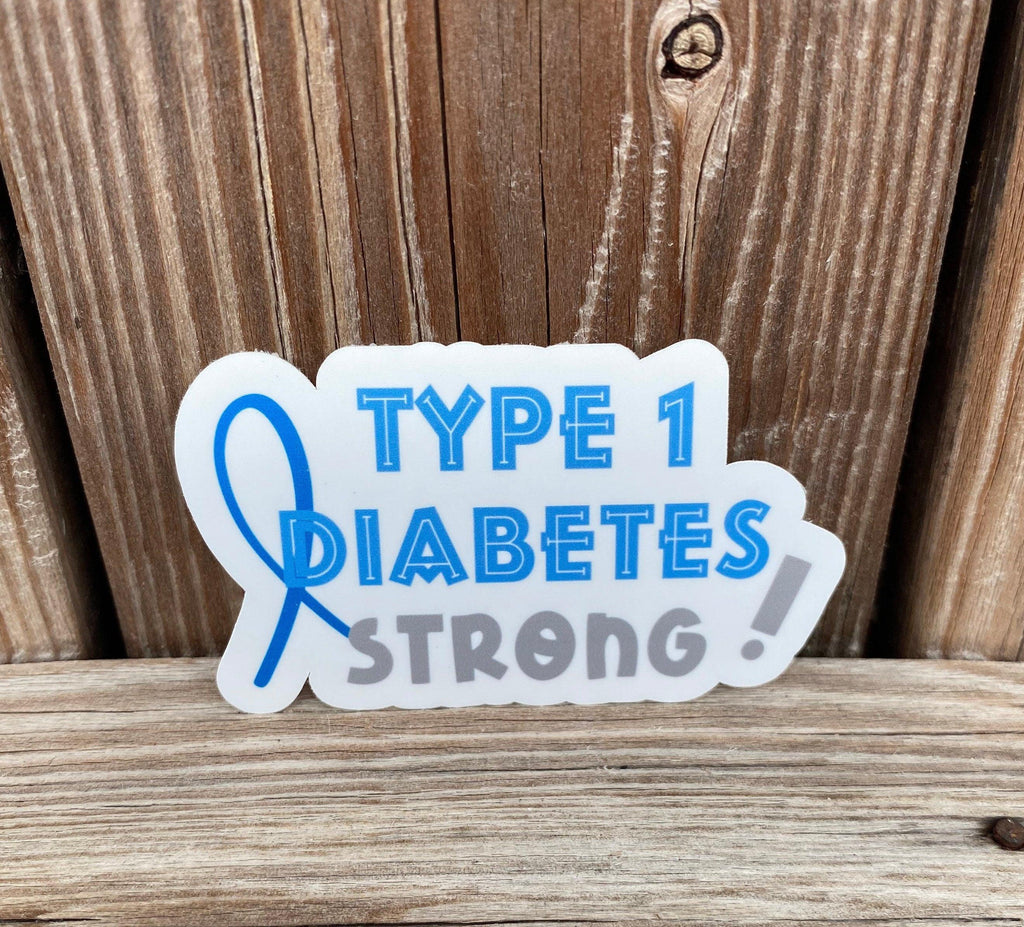 Type 1 Diabetes Strong Sticker, T1D Awareness Sticker, Warrior Sticker, T1D Awareness Ribbon Sticker, Planner Stickers, Journal, Diaversary - The Useless Pancreas