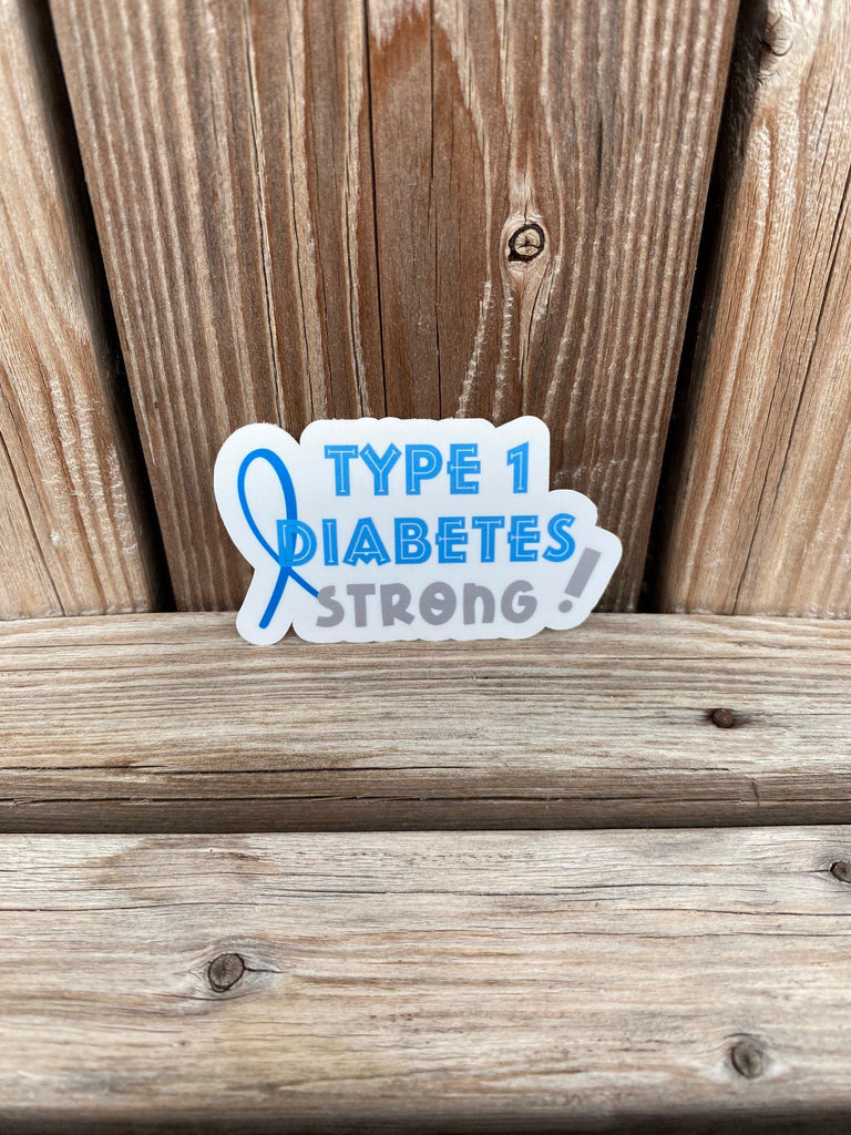 Type 1 Diabetes Strong Sticker, T1D Awareness Sticker, Warrior Sticker, T1D Awareness Ribbon Sticker, Planner Stickers, Journal, Diaversary - The Useless Pancreas