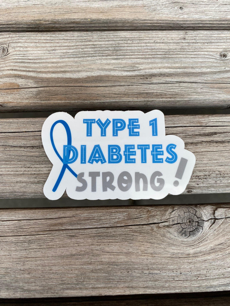 Type 1 Diabetes Strong Sticker, T1D Awareness Sticker, Warrior Sticker, T1D Awareness Ribbon Sticker, Planner Stickers, Journal, Diaversary - The Useless Pancreas