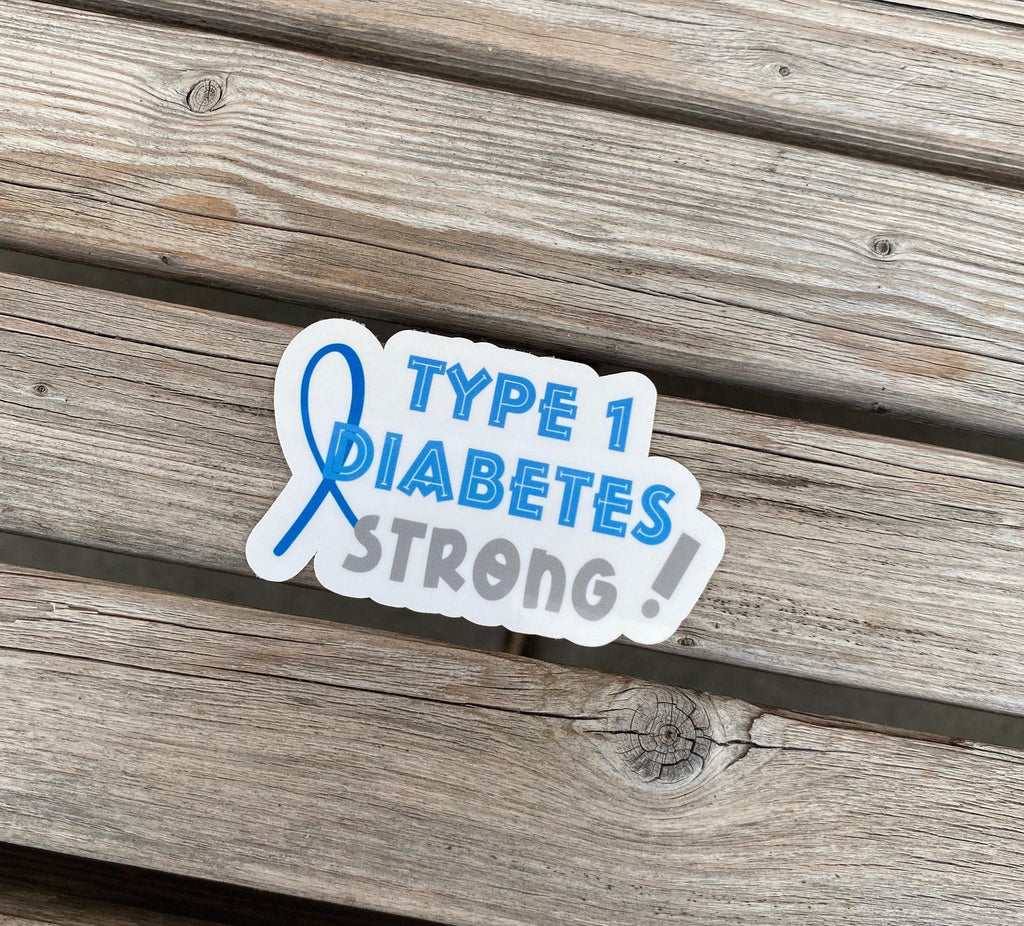 Type 1 Diabetes Strong Sticker, T1D Awareness Sticker, Warrior Sticker, T1D Awareness Ribbon Sticker, Planner Stickers, Journal, Diaversary - The Useless Pancreas