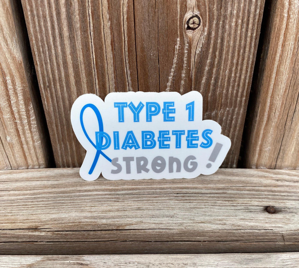 Type 1 Diabetes Strong Sticker, T1D Awareness Sticker, Warrior Sticker, T1D Awareness Ribbon Sticker, Planner Stickers, Journal, Diaversary - The Useless Pancreas
