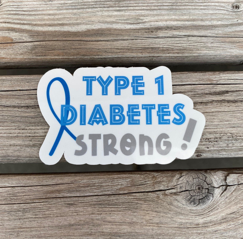 Type 1 Diabetes Strong Sticker, T1D Awareness Sticker, Warrior Sticker, T1D Awareness Ribbon Sticker, Planner Stickers, Journal, Diaversary - The Useless Pancreas