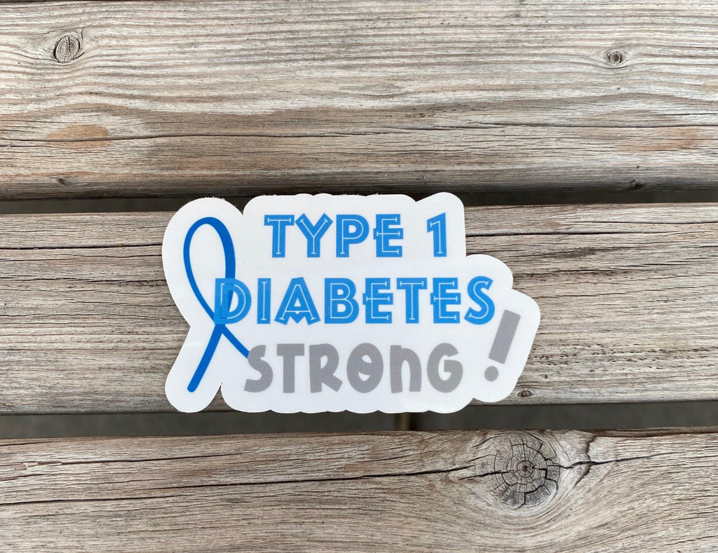 Type 1 Diabetes Strong Sticker, T1D Awareness Sticker, Warrior Sticker, T1D Awareness Ribbon Sticker, Planner Stickers, Journal, Diaversary - The Useless Pancreas