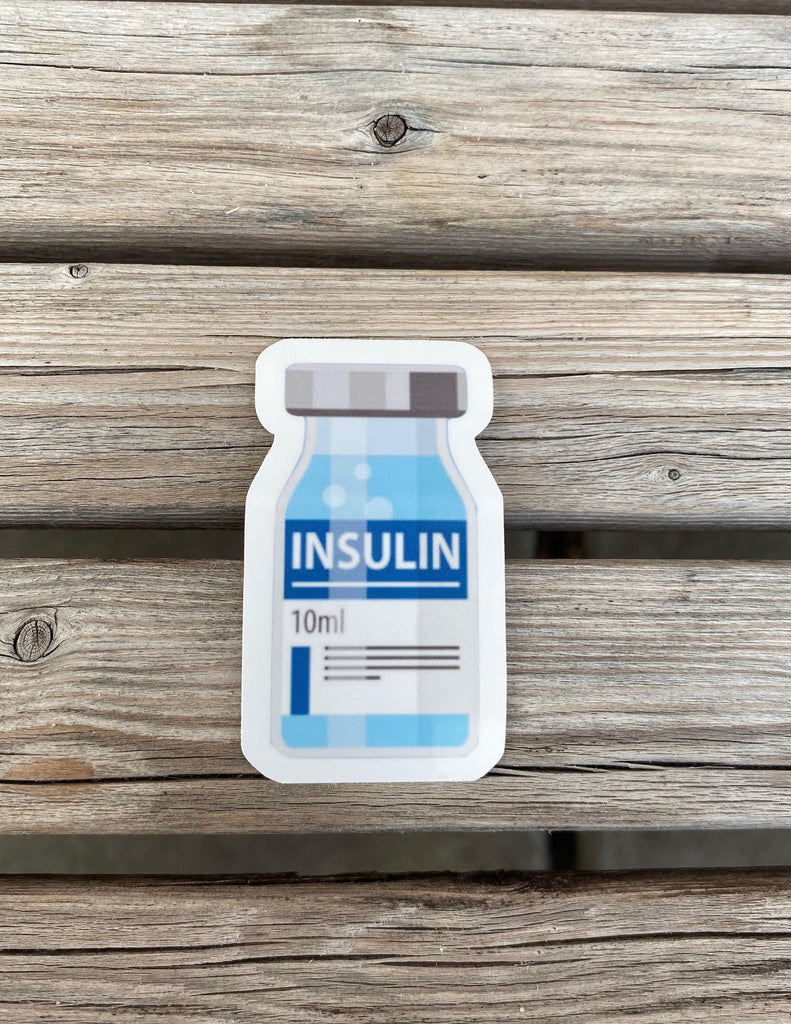 Insulin Vile Sticker, Insulin Dependent Sticker, Laptop Sticker, T1D Sticker, T2D Sticker, Type 1 Diabetes, Type 2 Diabetes, Life Water Stic - The Useless Pancreas