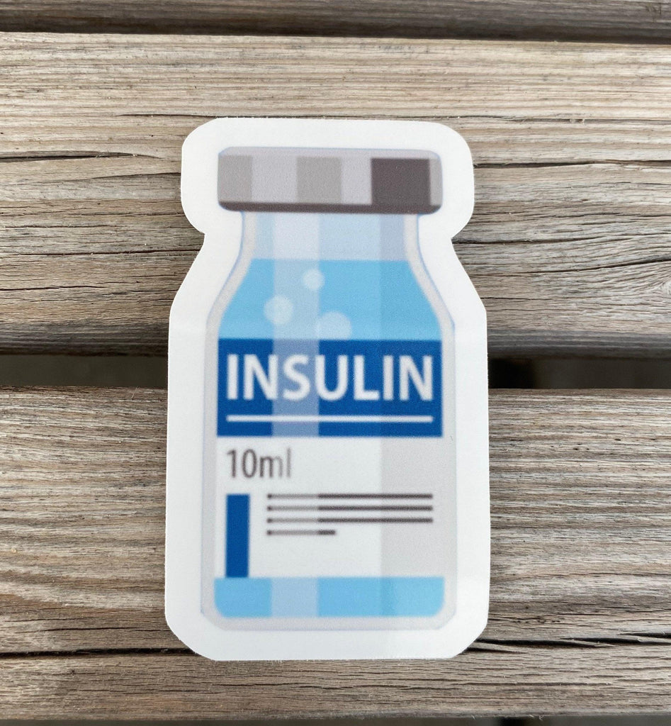 Insulin Vile Sticker, Insulin Dependent Sticker, Laptop Sticker, T1D Sticker, T2D Sticker, Type 1 Diabetes, Type 2 Diabetes, Life Water Stic - The Useless Pancreas