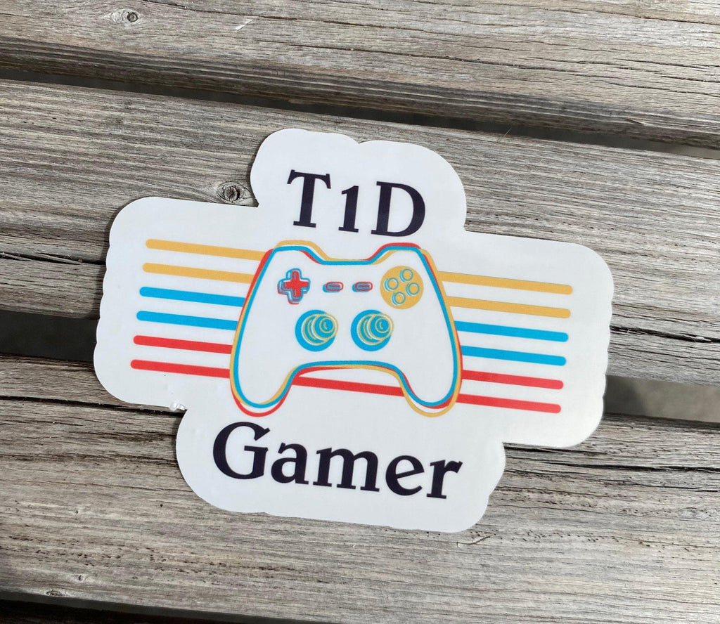 T1D Gamer sticker. Type 1 game controller sticker. - The Useless Pancreas