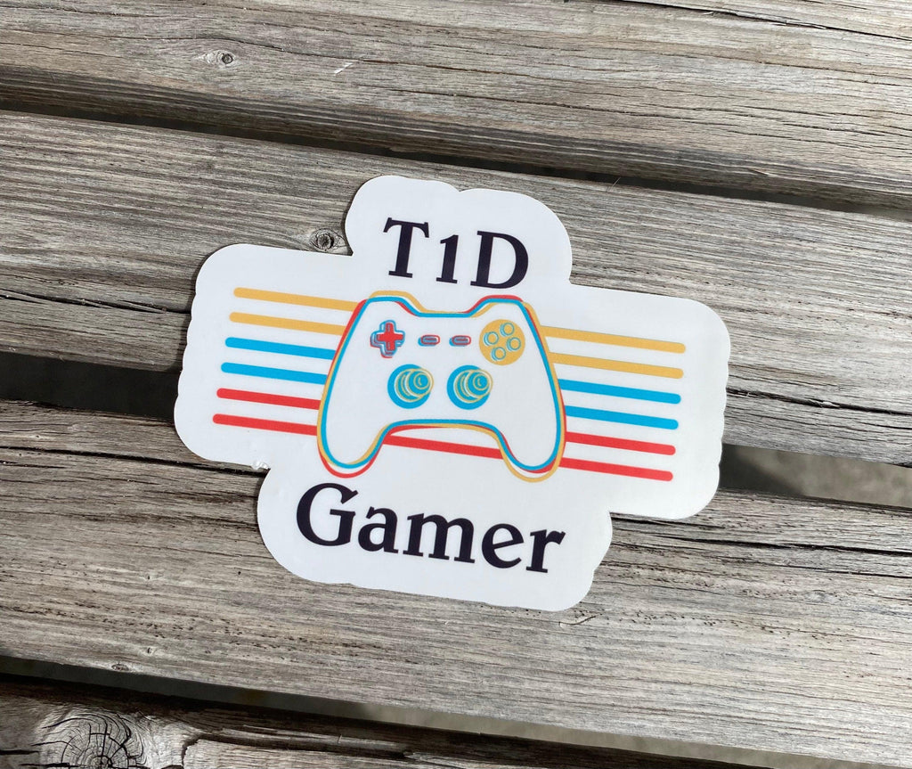T1D Gamer sticker. Type 1 game controller sticker. - The Useless Pancreas