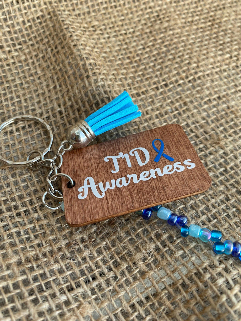 T1D Awareness/Warrior Keychain Set. Type 1 Medical Alert Keychain - The Useless Pancreas