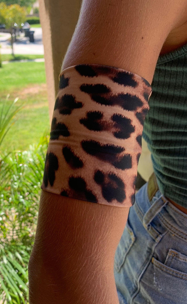 Leopard Spandex Sensor Cover/Arm Band by SnugzBands - The Useless Pancreas