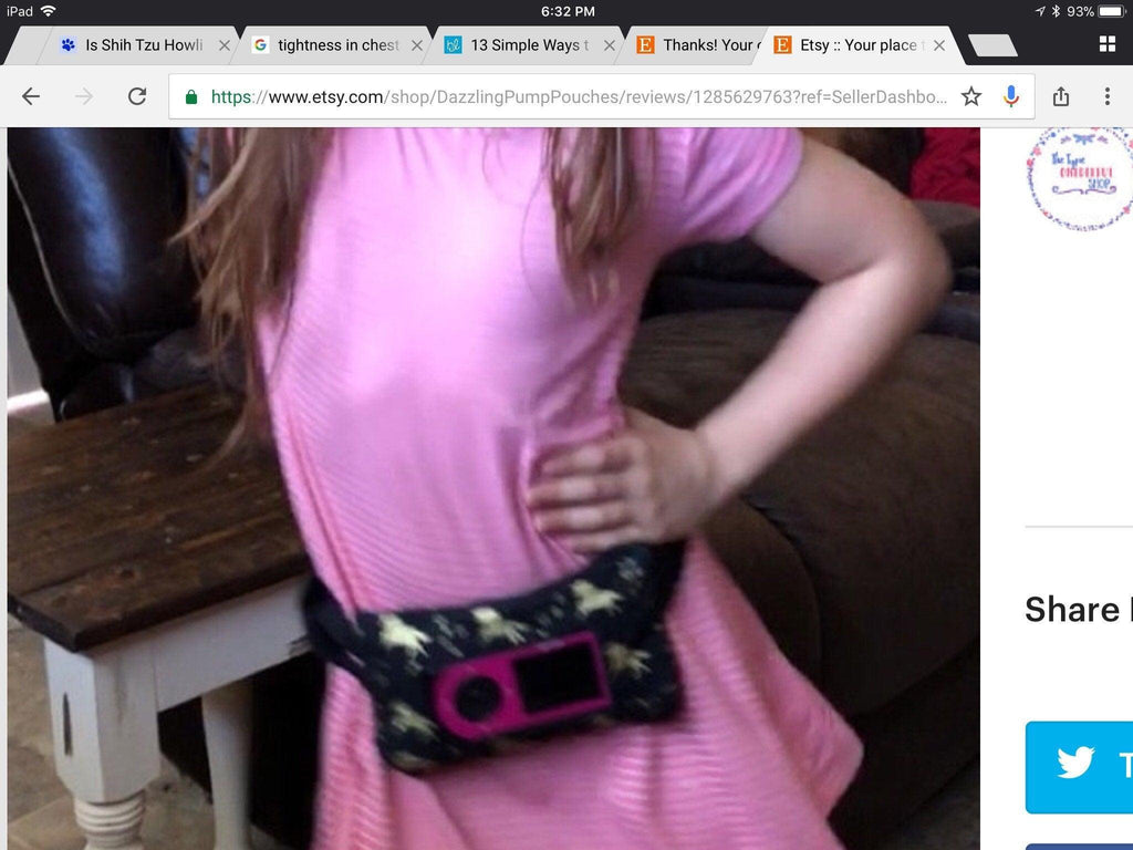 Insulin Pump Pouch/Case With Window by Dazzling Pump Pouches - Rainbow Unicorn - The Useless Pancreas