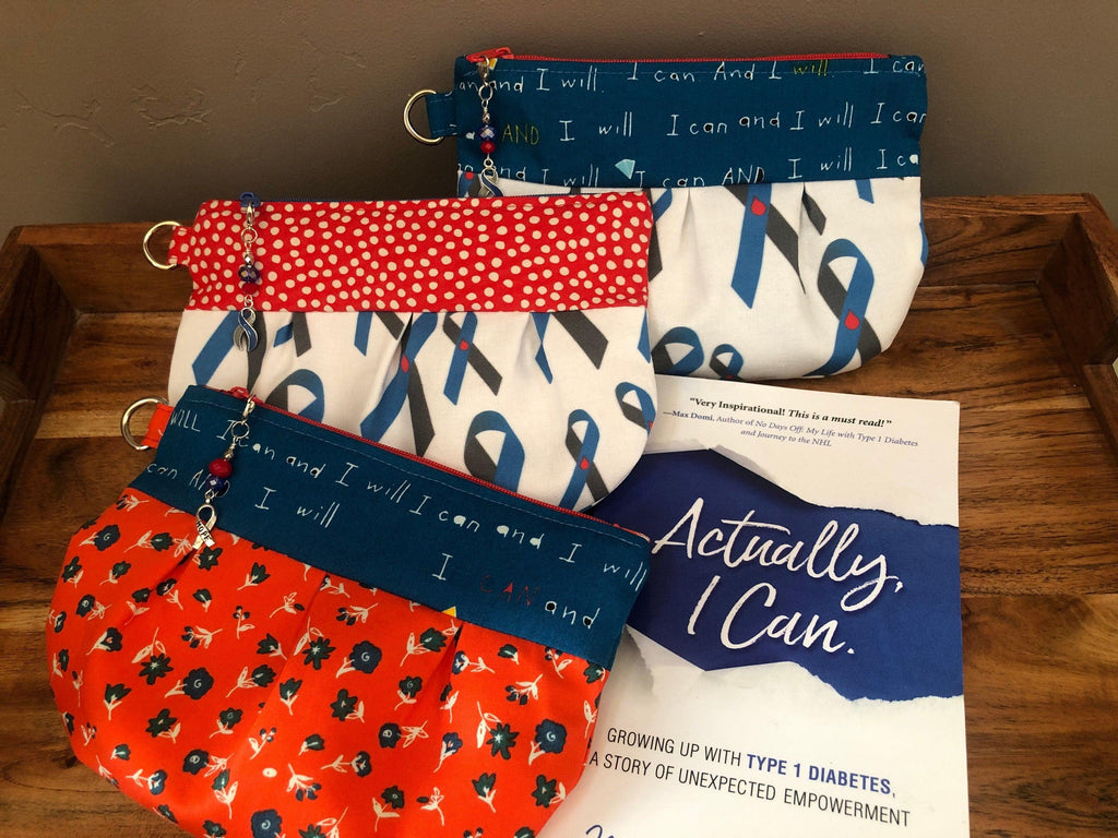Diabetes Awareness Small Pleated Fabric Pouch - The Useless Pancreas