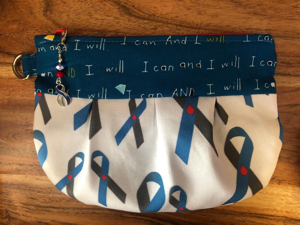 Diabetes Awareness Small Pleated Fabric Pouch - The Useless Pancreas