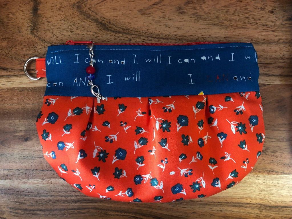 Diabetes Awareness Small Pleated Fabric Pouch - The Useless Pancreas