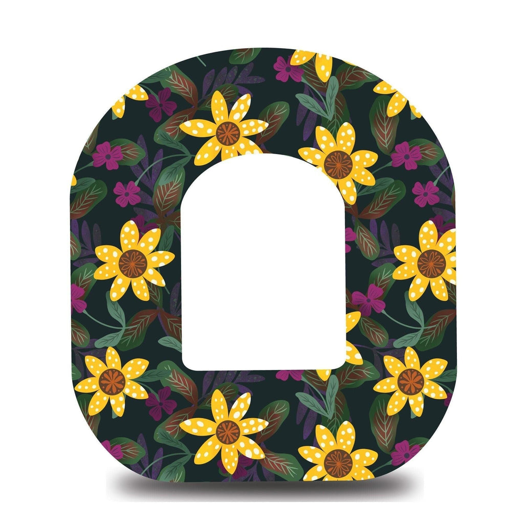 Goodnight Yellow Blooms Omnipod Tape - The Useless Pancreas