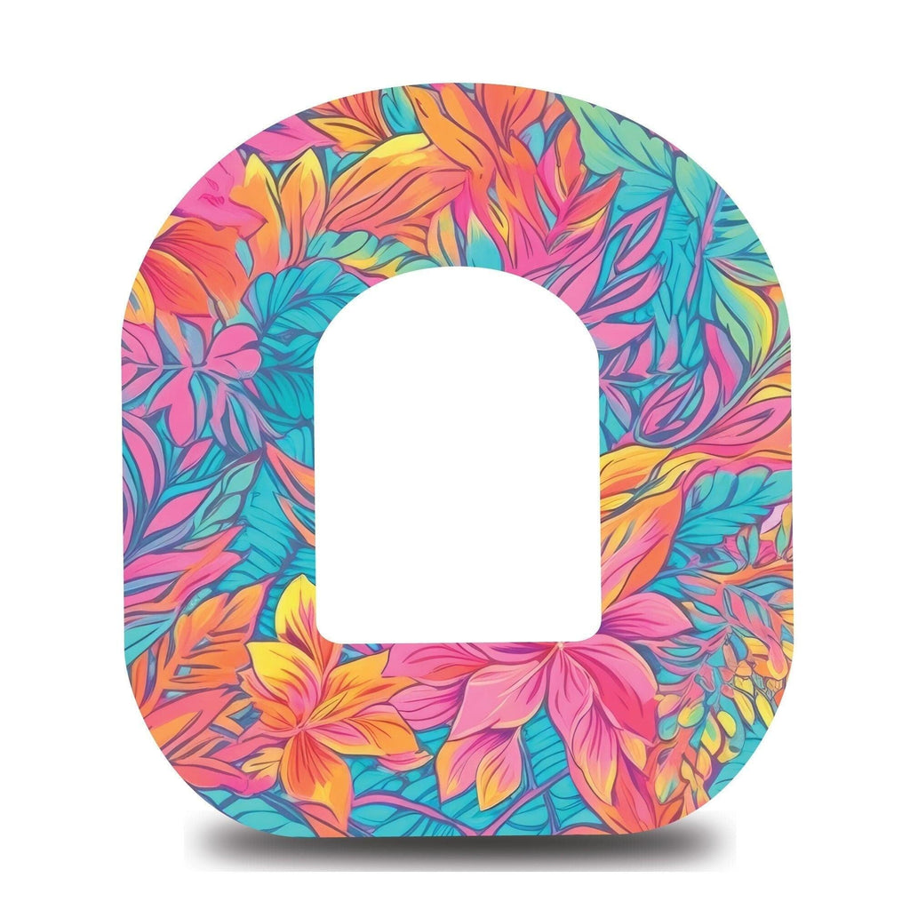 Vibrant Tropical Paradise Omnipod Tape - The Useless Pancreas