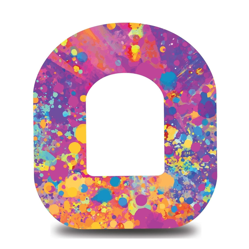 Rainbow Splatter Omnipod Tape - The Useless Pancreas
