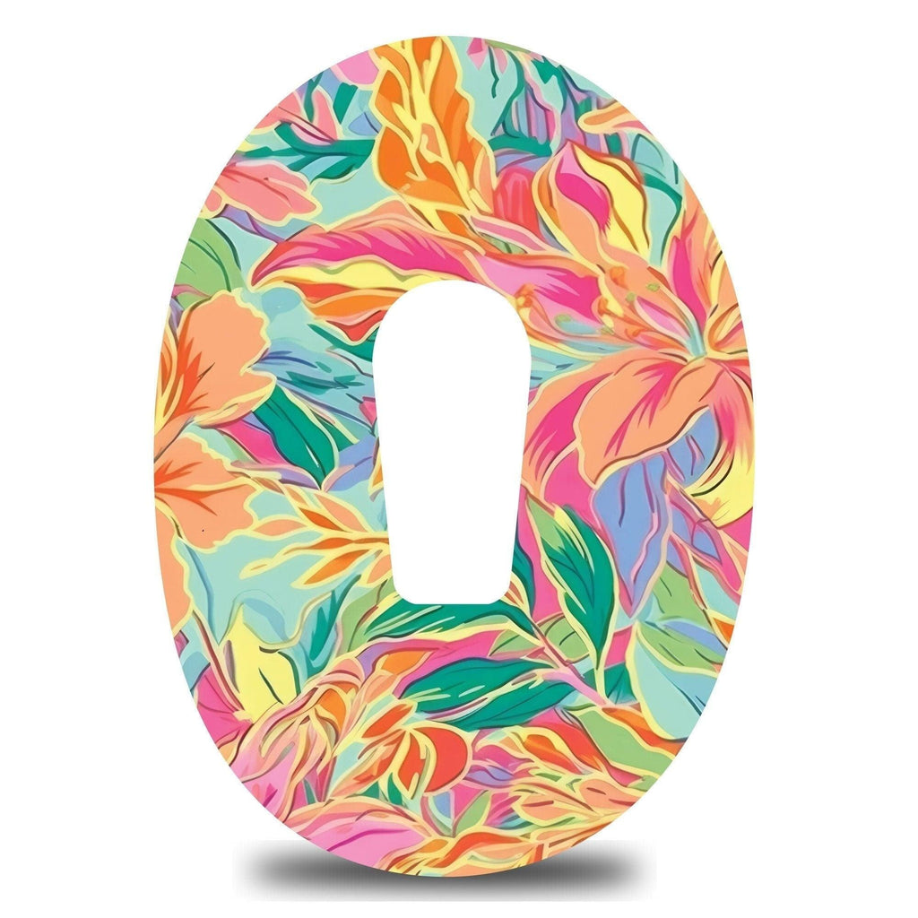 Dreamsicle Tropical Blooms Dexcom G6 Tape - The Useless Pancreas