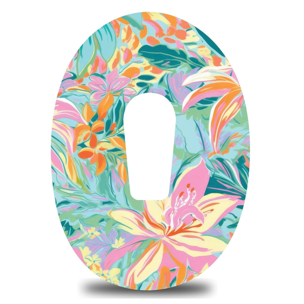 Pastel Tropical Blooms Dexcom G6 Tape - The Useless Pancreas
