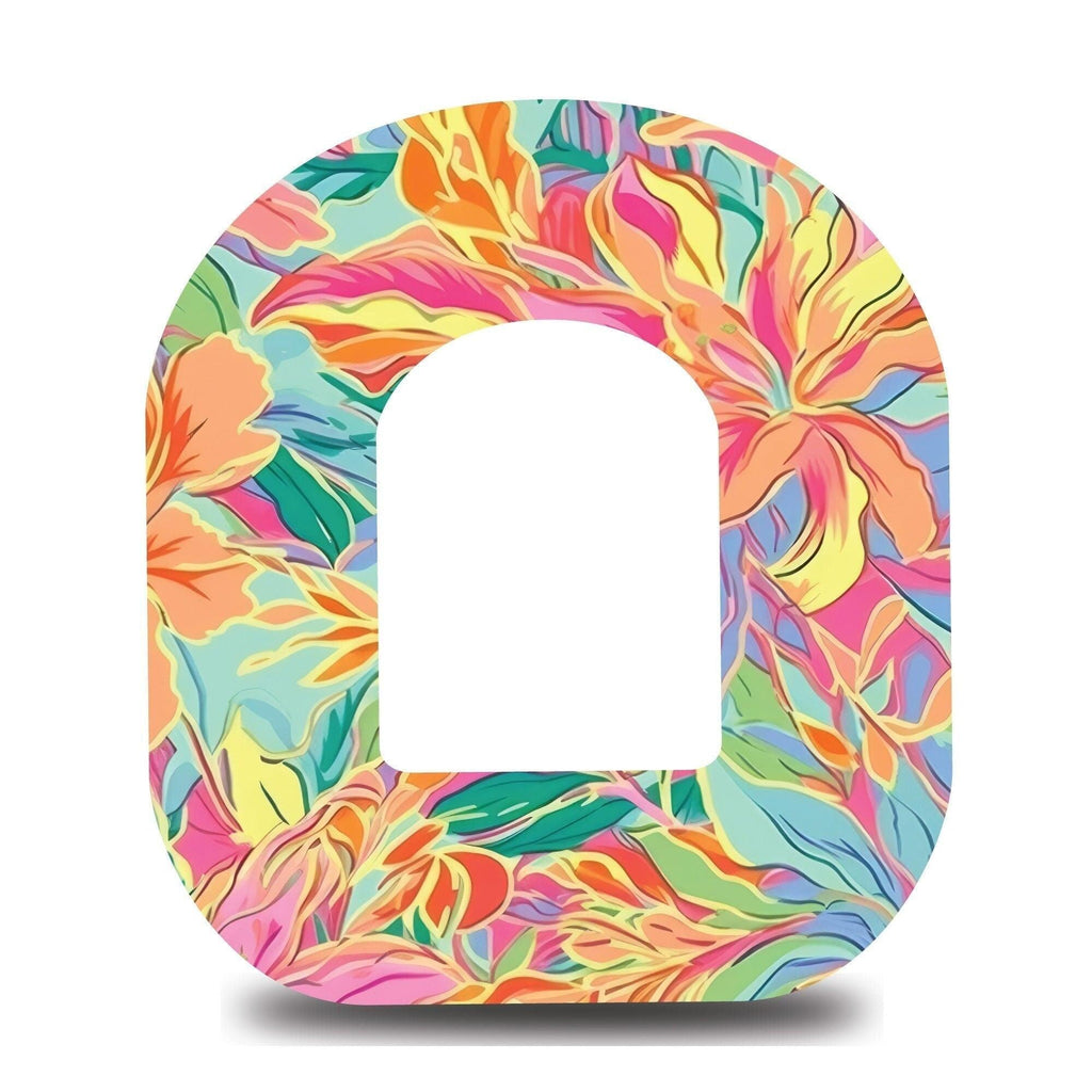 Dreamsicle Tropical Blooms Omnipod Tape - The Useless Pancreas