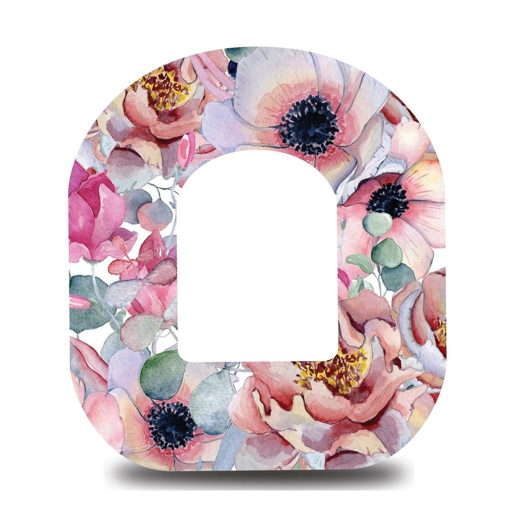 Soft Purple and Pink Blooms Omnipod Tape - The Useless Pancreas